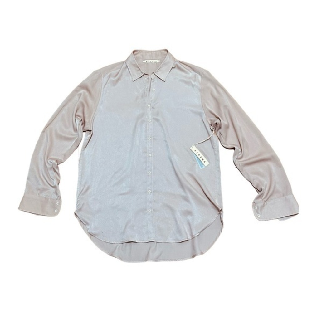 XiRENA Light Pink Down Shirt with Pointed Collar